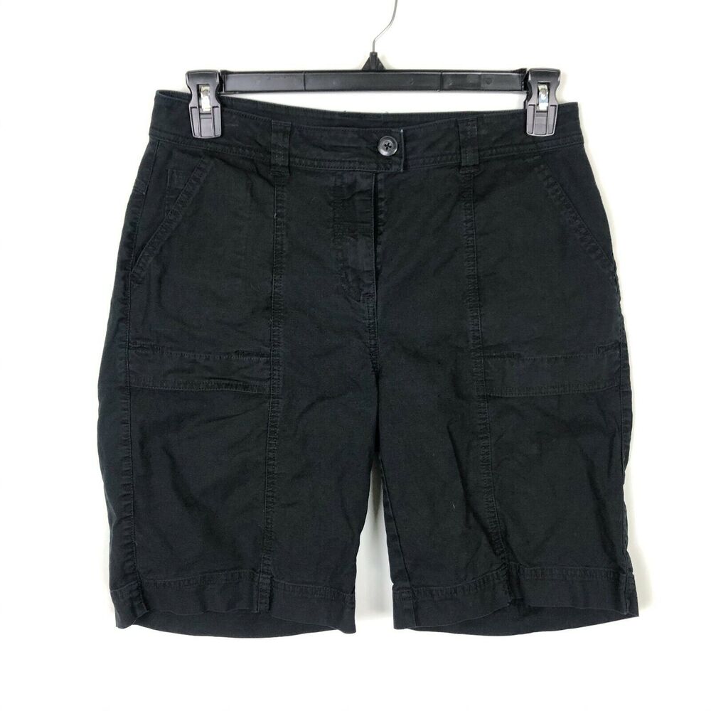 Woolrich Black Hiking Outdoor Shorts Bermuda Cargo Women's Size Small
